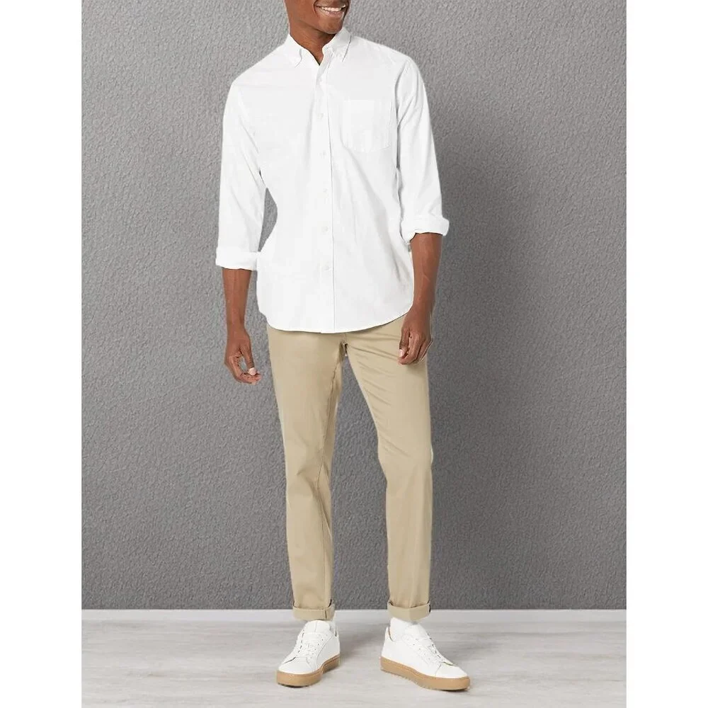 Men's Slim-Fit Wrinkle-Resistant Flat-Front Stretch Chino Pant